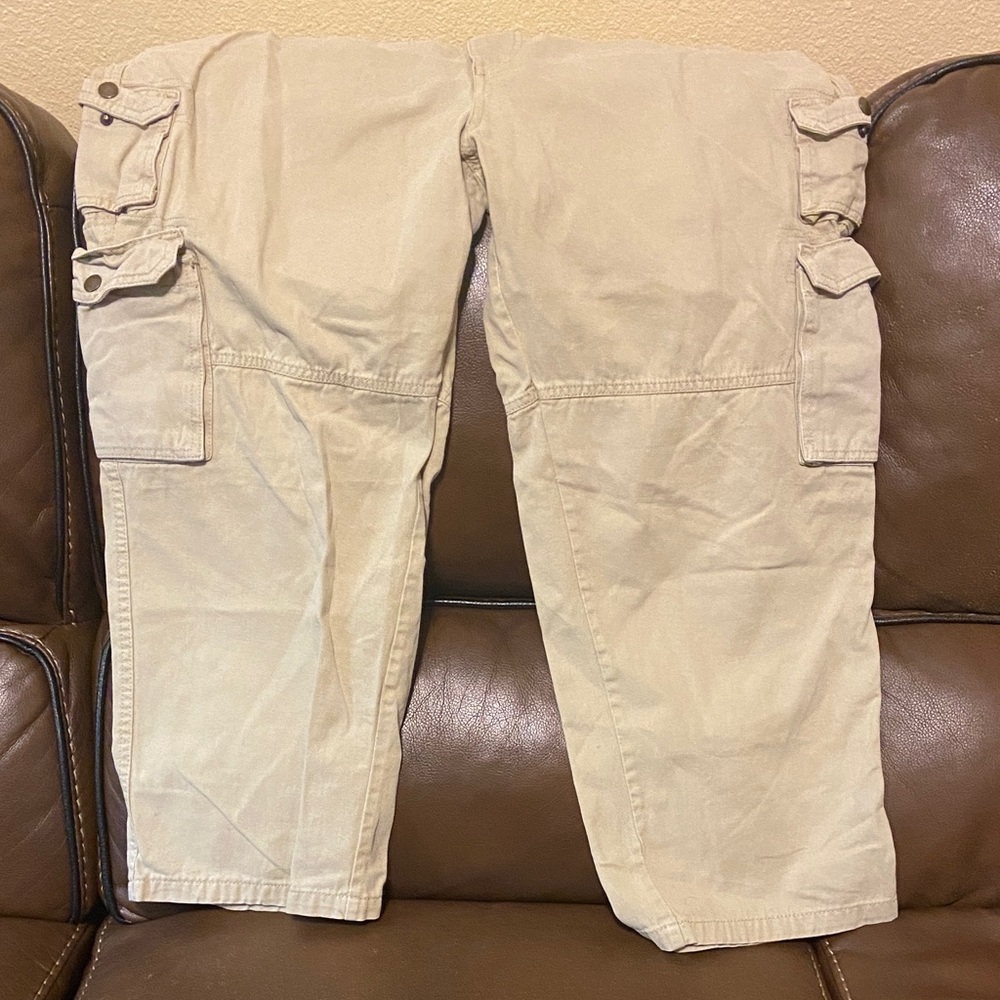 Men's Beige Cargo Pants